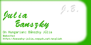 julia banszky business card
